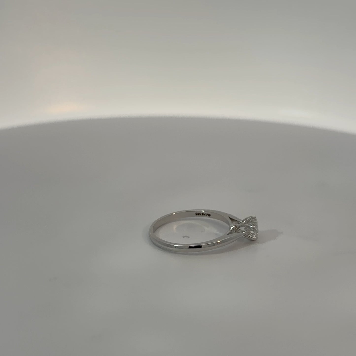 14K Natural Diamond White Gold Ring — 0.53 CTW