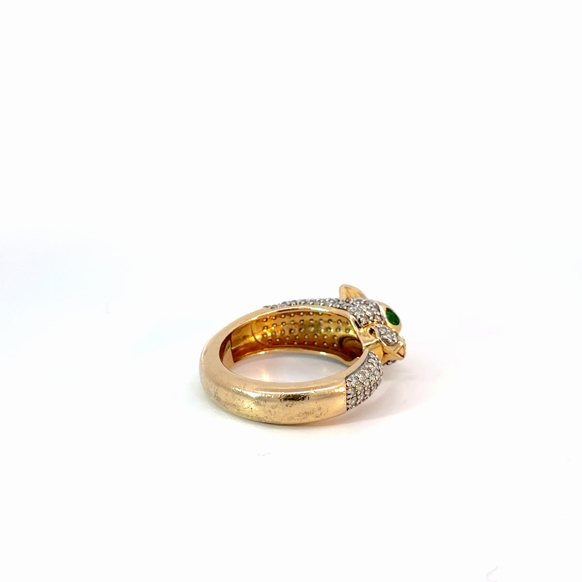 18K Yellow Gold Natural Diamond Ring with Colored Stones — 1.42 CTW