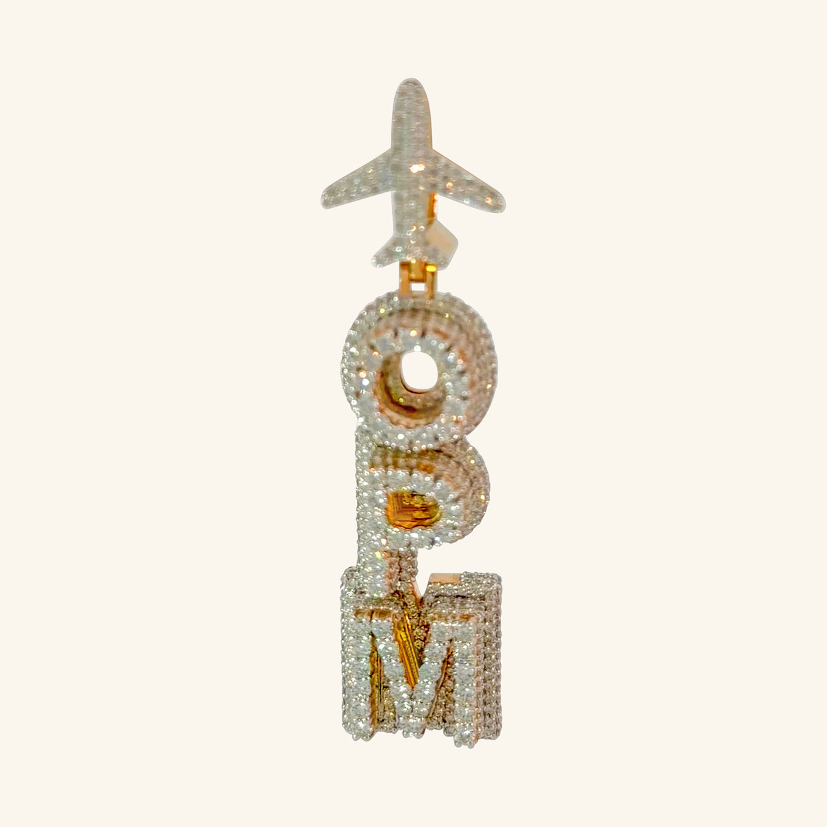 18K Yellow Gold Natural Diamond Pendant — 5.76 CTW