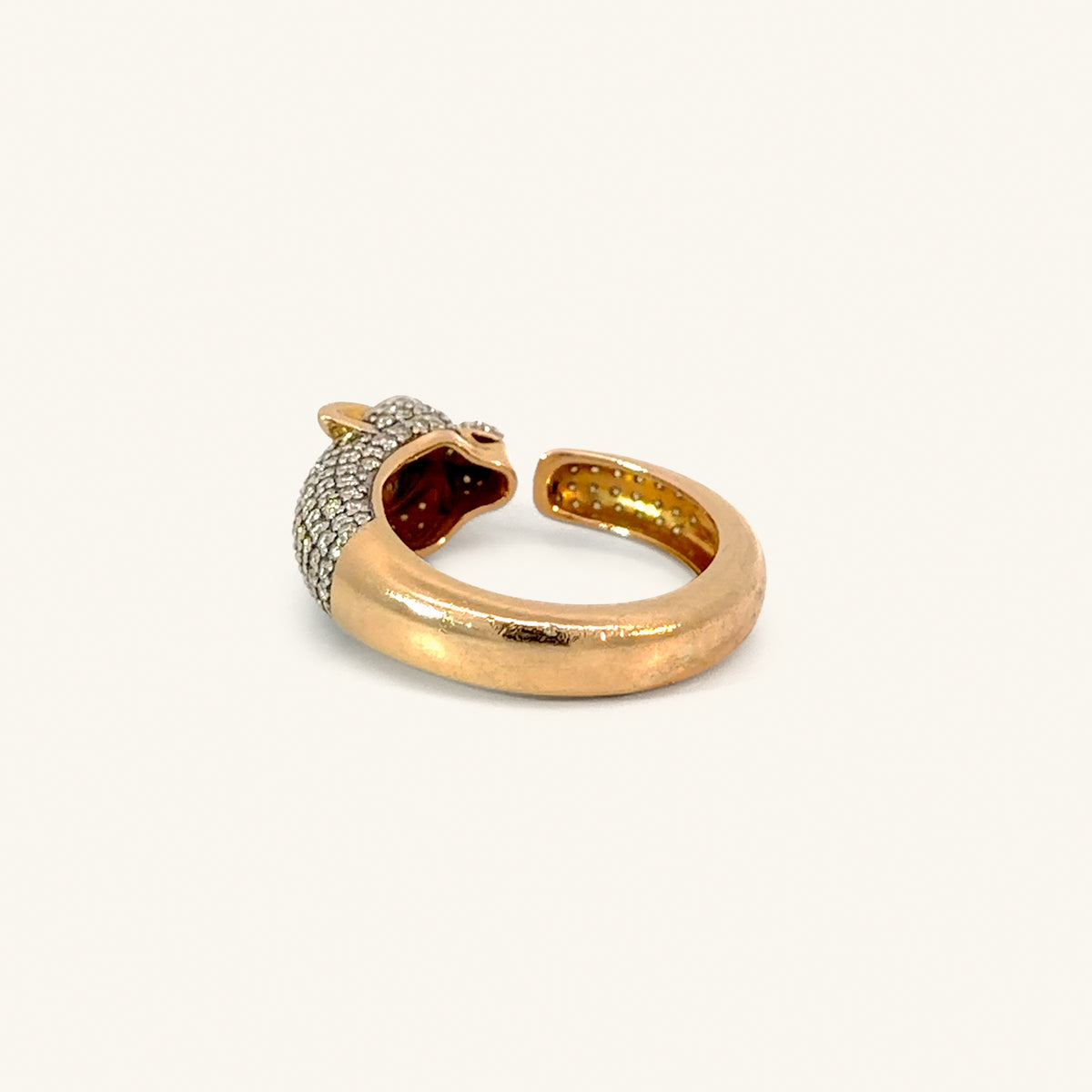18K Yellow Gold Natural Diamond Ring with Colored Stones — 1.42 CTW