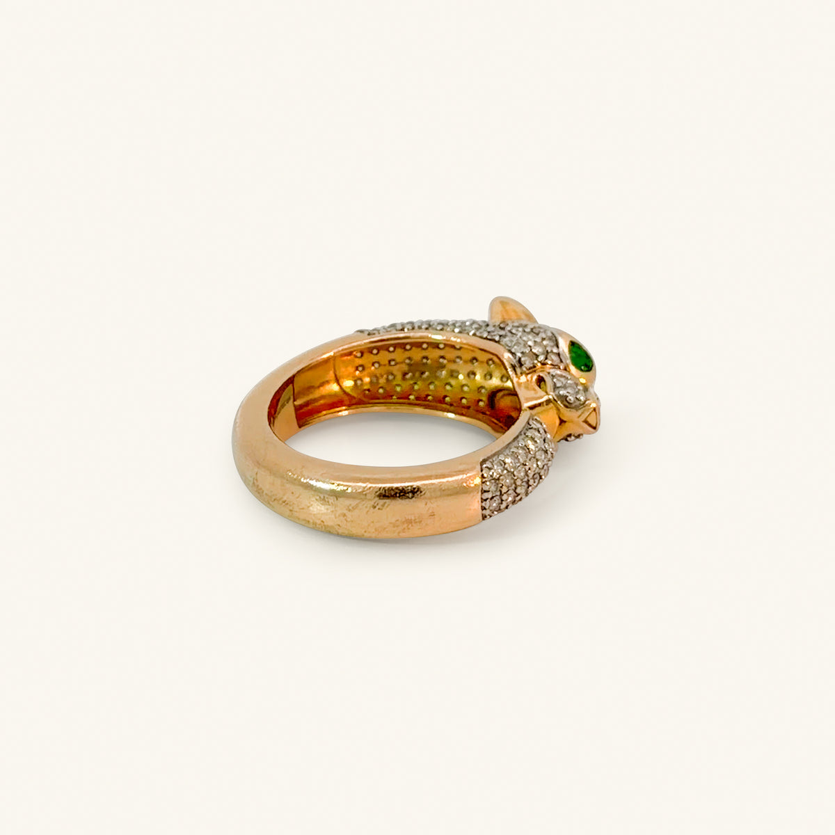 18K Yellow Gold Natural Diamond Ring with Colored Stones — 1.42 CTW
