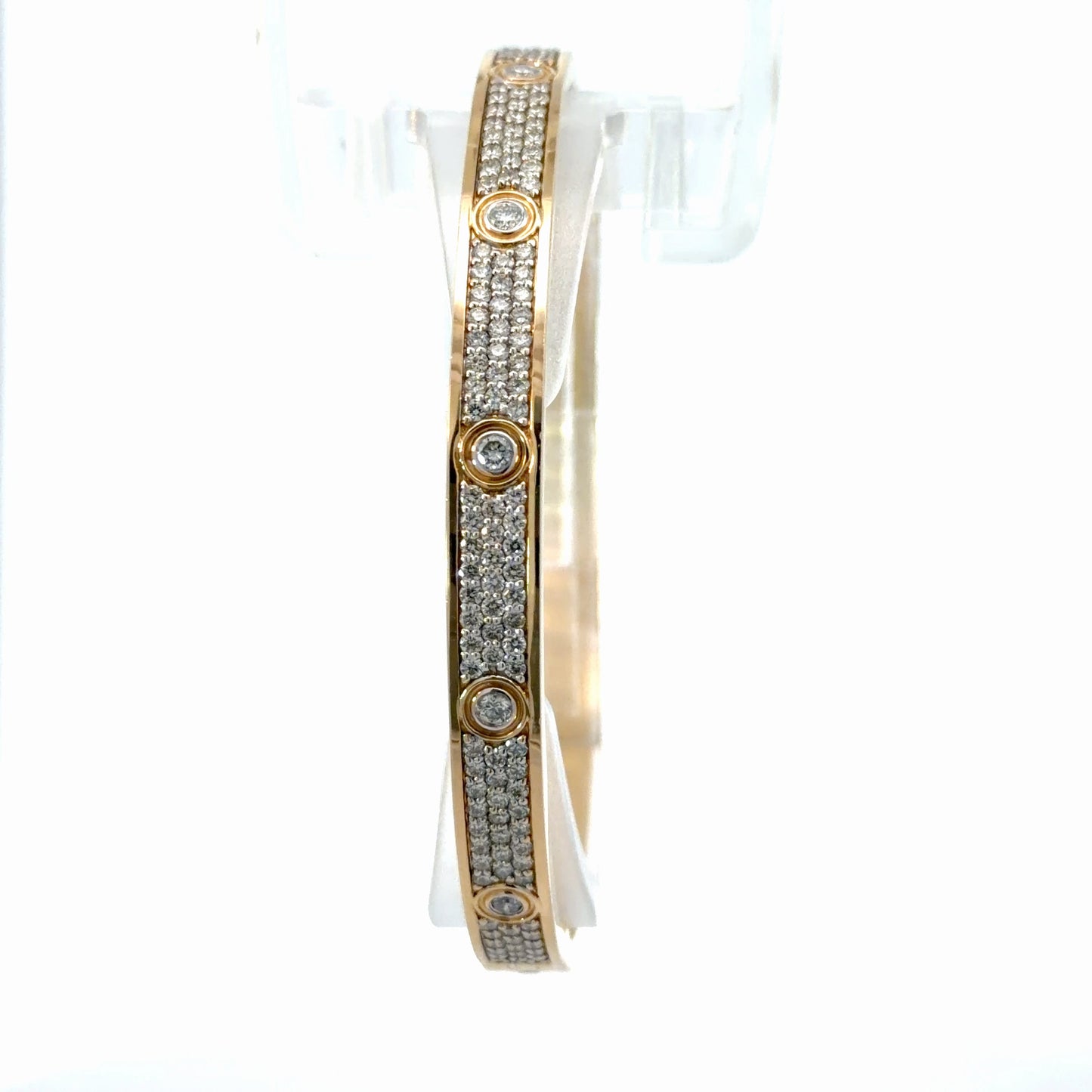 18K Yellow Gold Natural Diamond Bracelet — 3.72 CTW