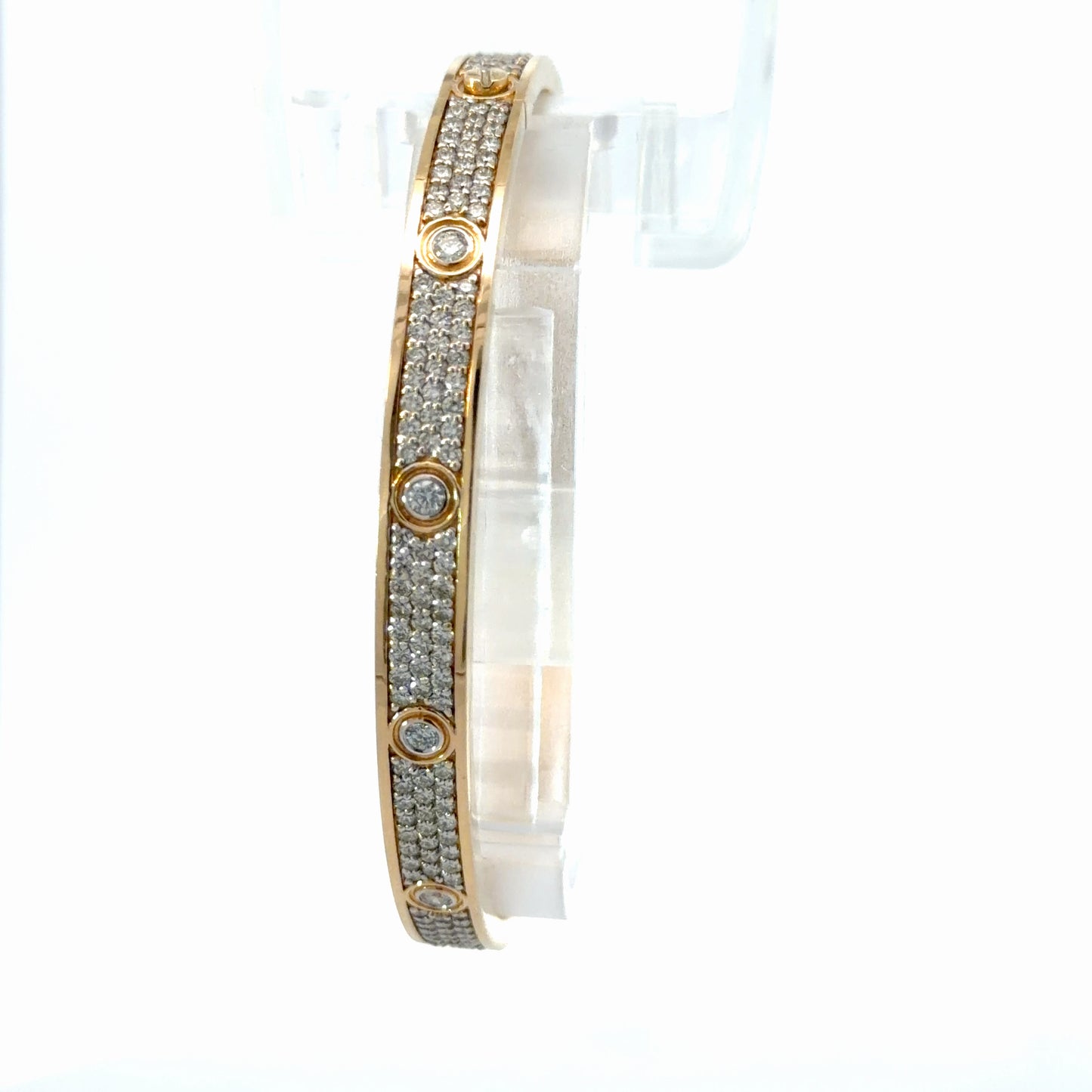 18K Yellow Gold Natural Diamond Bracelet — 3.72 CTW