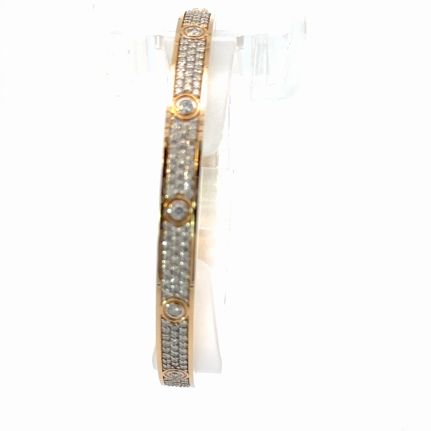 18K Yellow Gold Natural Diamond Bracelet — 3.72 CTW