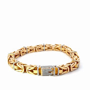 18K Natural Diamond Yellow Gold Bracelet — 2.12 CTW
