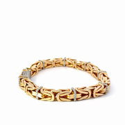 18K Natural Diamond Yellow Gold Bracelet — 2.12 CTW