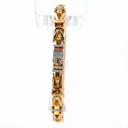 18K Natural Diamond Yellow Gold Bracelet — 2.12 CTW