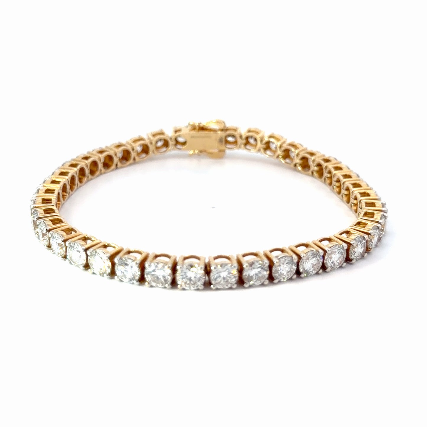 14K Yellow Gold Lab-Grown Diamond Bracelet — 19.94 CTW