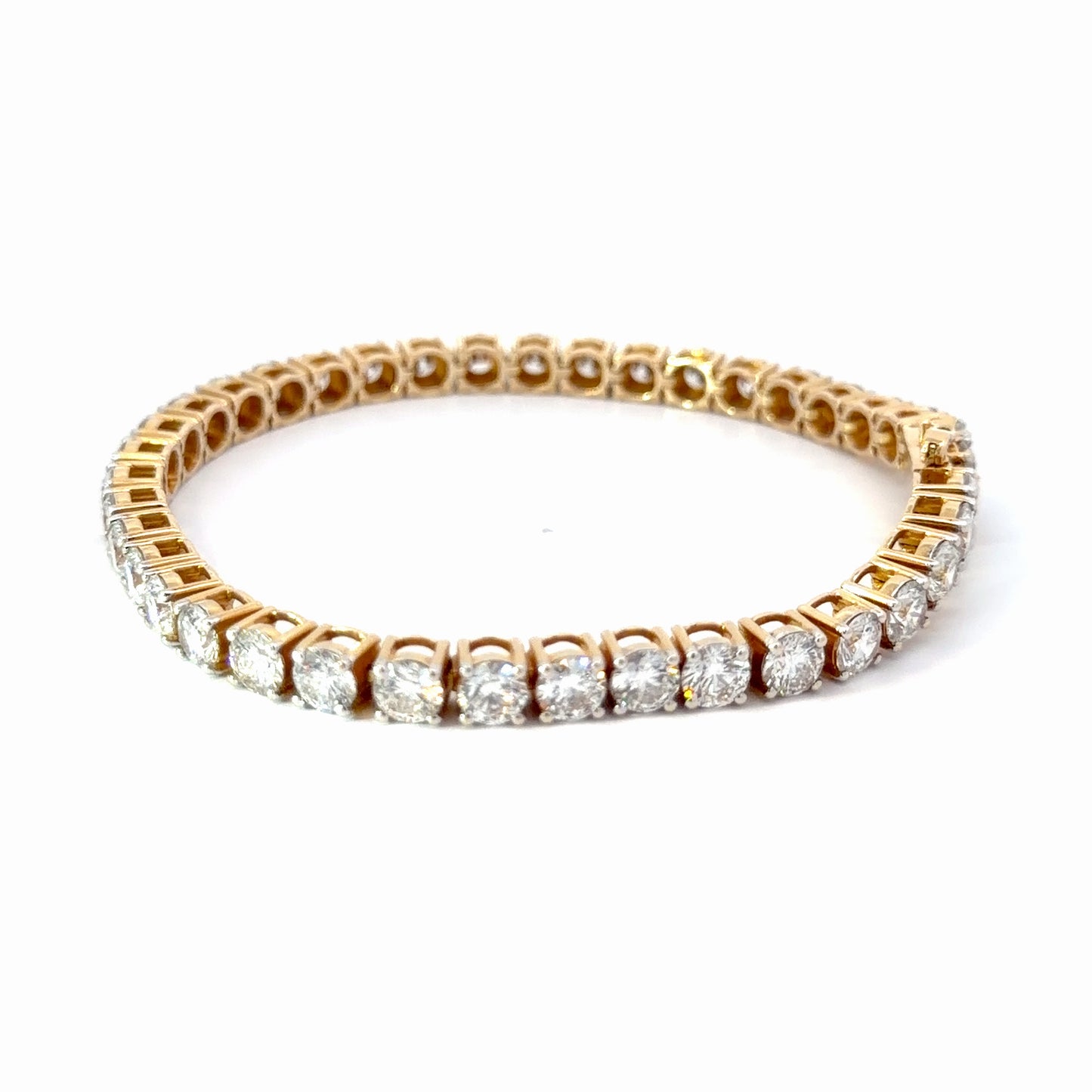 14K Yellow Gold Lab-Grown Diamond Bracelet — 19.94 CTW