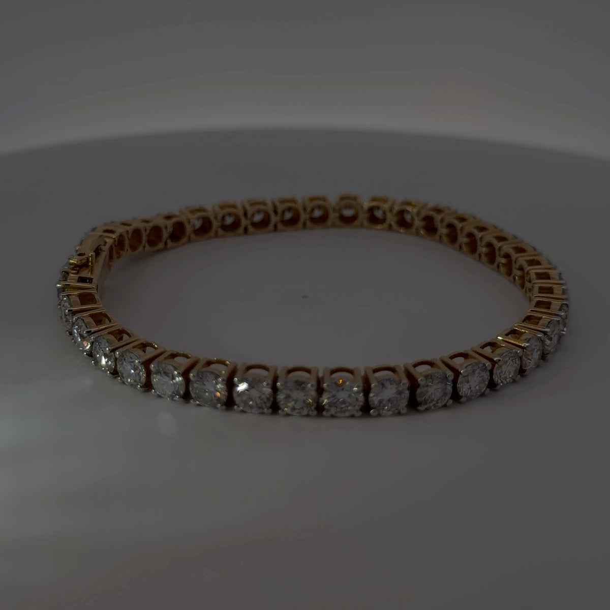 14K Yellow Gold Lab-Grown Diamond Bracelet — 19.94 CTW