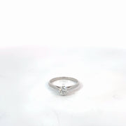 14K Natural Diamond White Gold Ring — 0.53 CTW