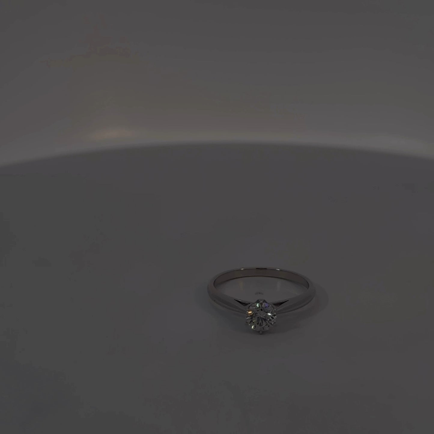 14K Natural Diamond White Gold Ring — 0.53 CTW