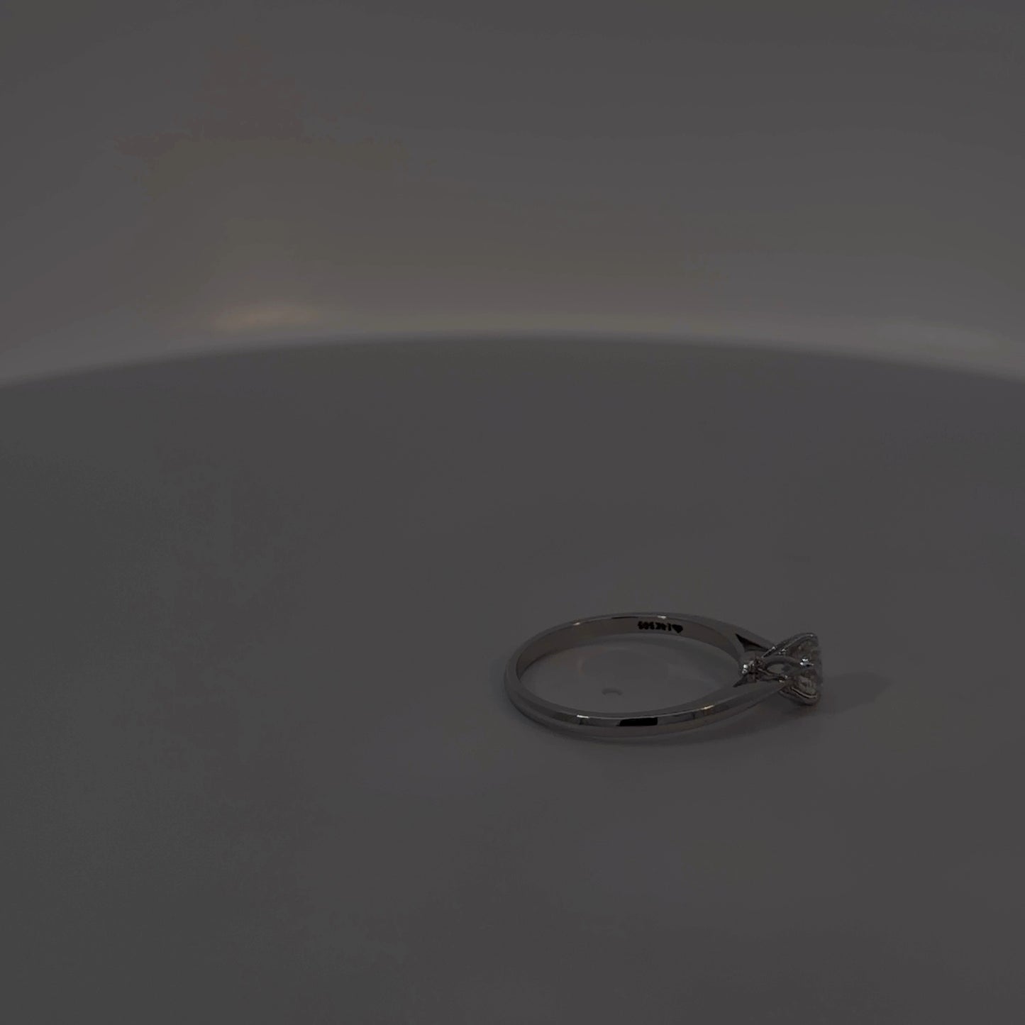 14K Natural Diamond White Gold Ring — 0.53 CTW