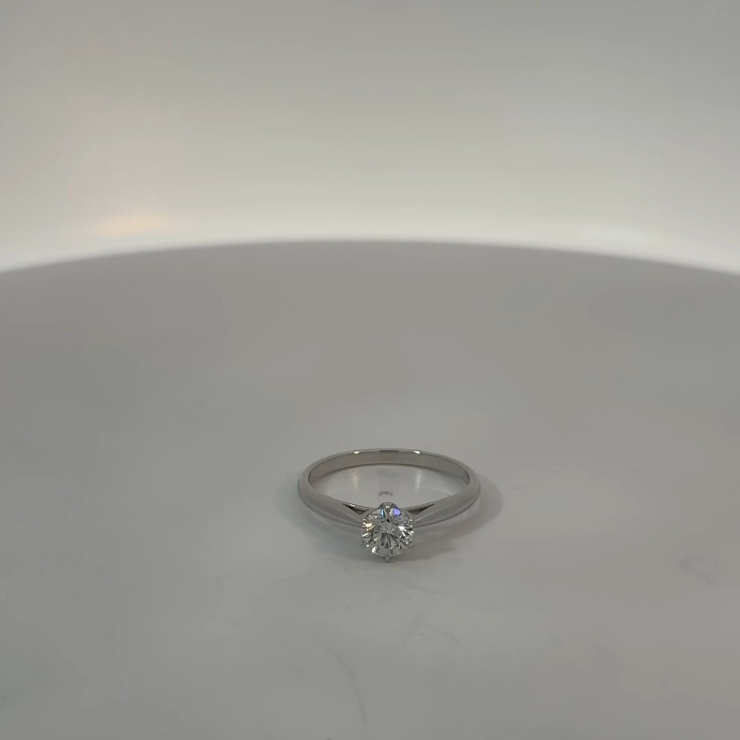 14K Natural Diamond White Gold Ring — 0.53 CTW