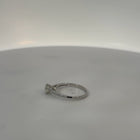 14K Natural Diamond White Gold Ring — 0.53 CTW