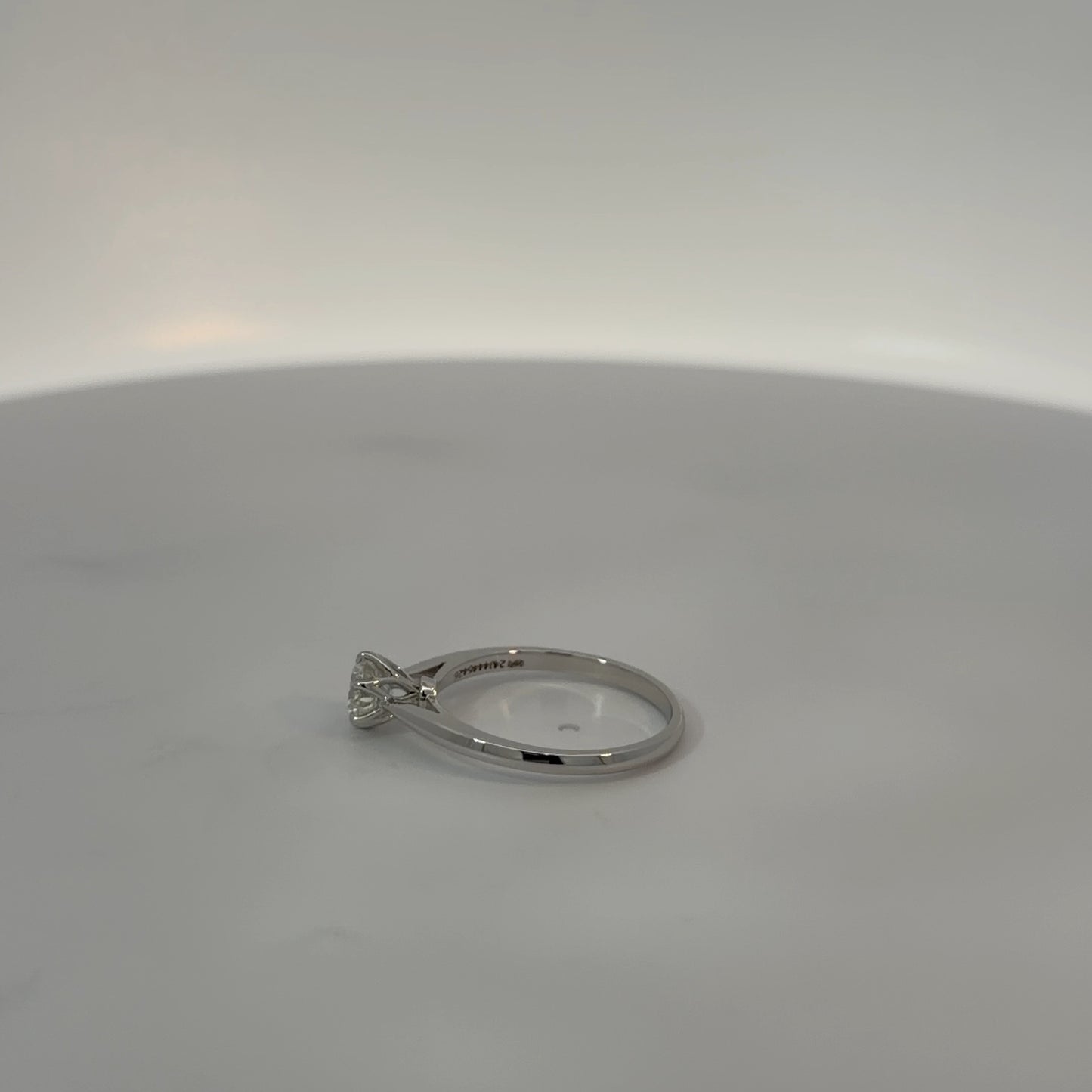 14K Natural Diamond White Gold Ring — 0.53 CTW