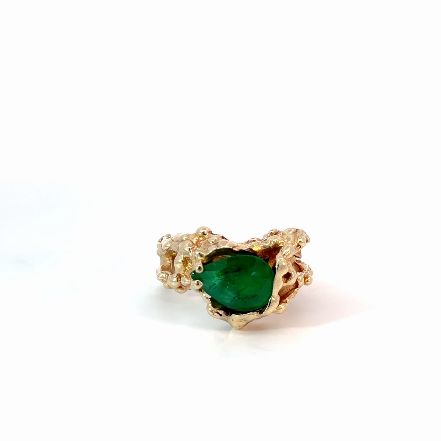 18K Yellow Gold Zambian Emerald Ring