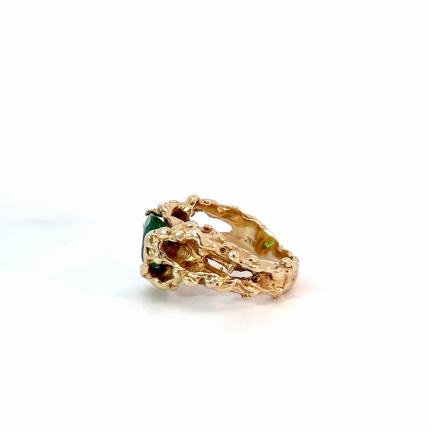 18K Yellow Gold Zambian Emerald Ring