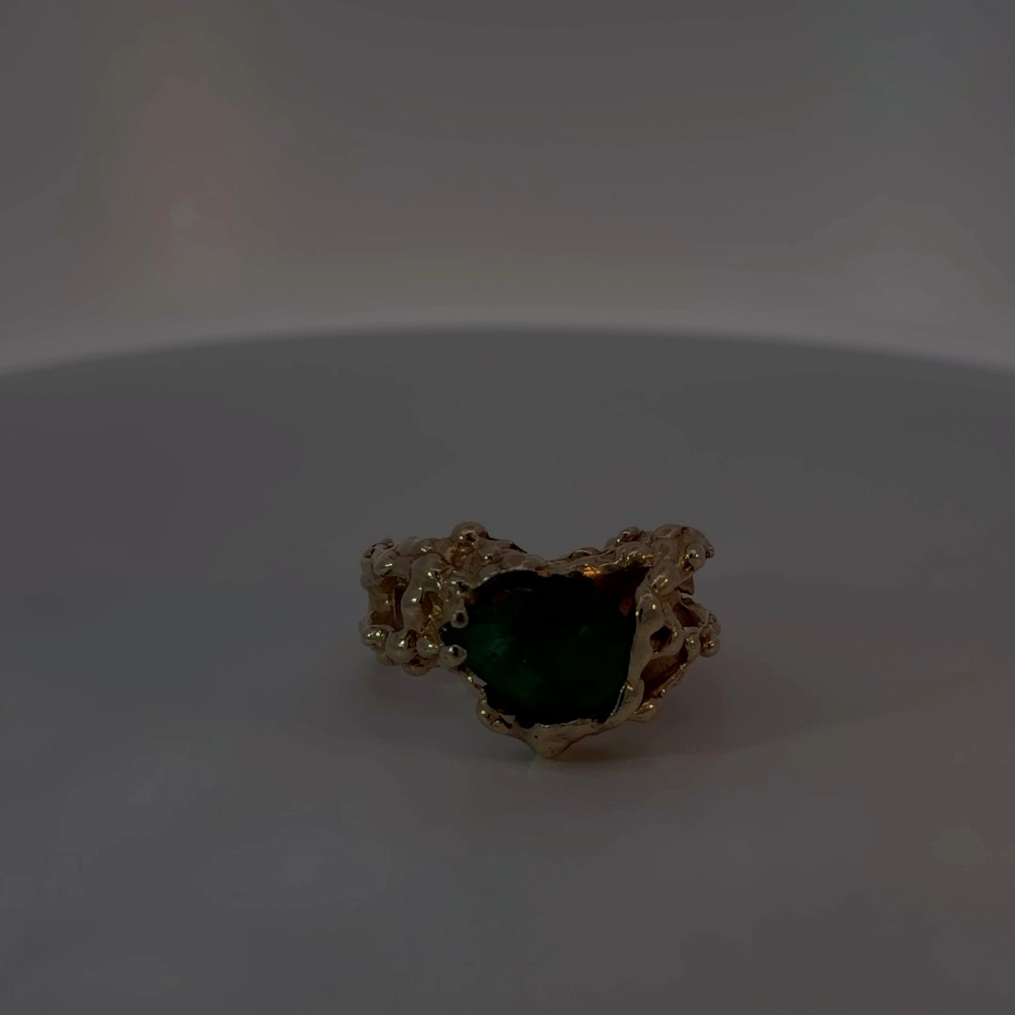 18K Yellow Gold Zambian Emerald Ring