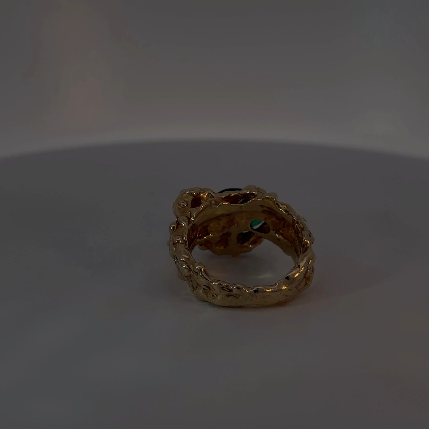 18K Yellow Gold Zambian Emerald Ring