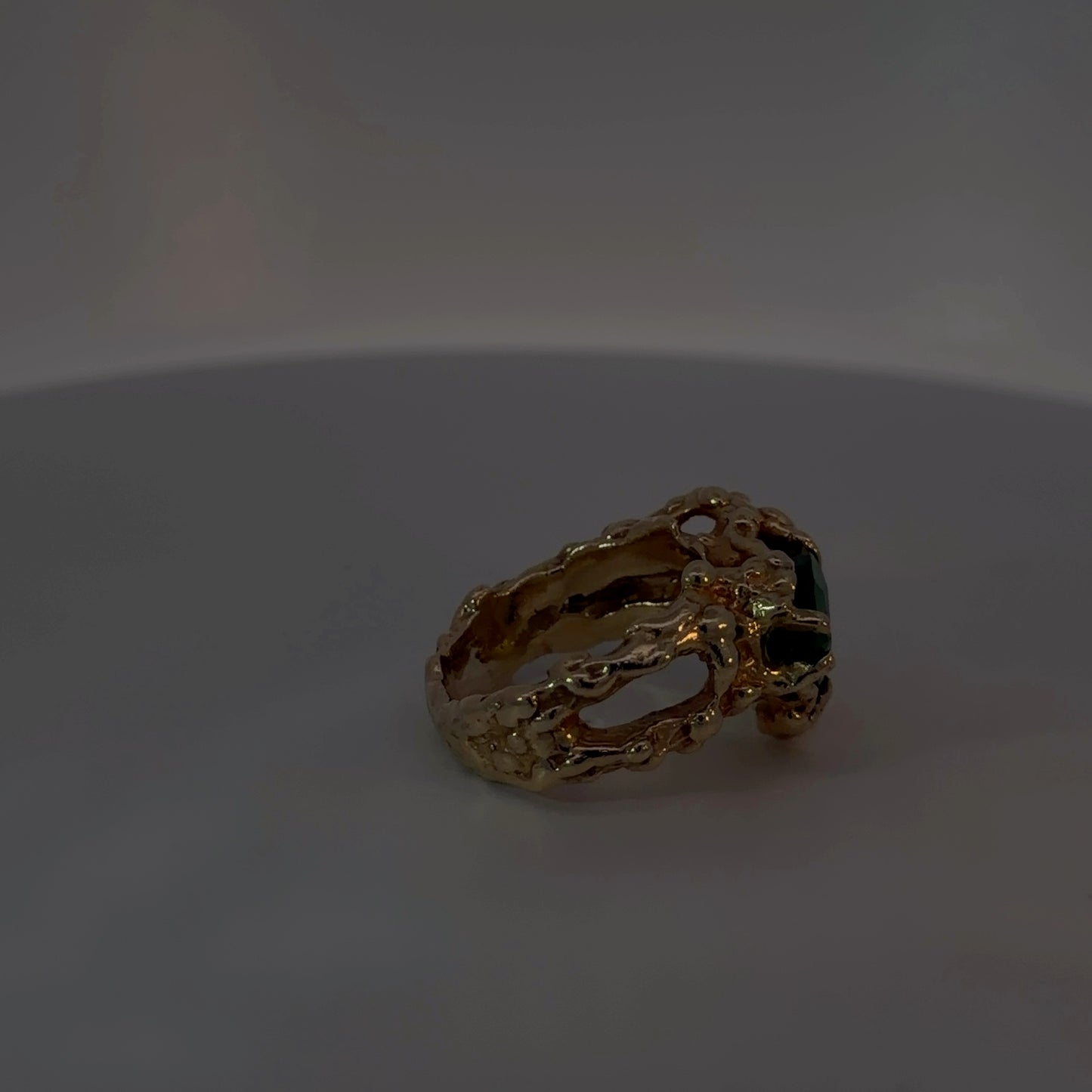 18K Yellow Gold Zambian Emerald Ring