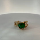 18K Yellow Gold Zambian Emerald Ring