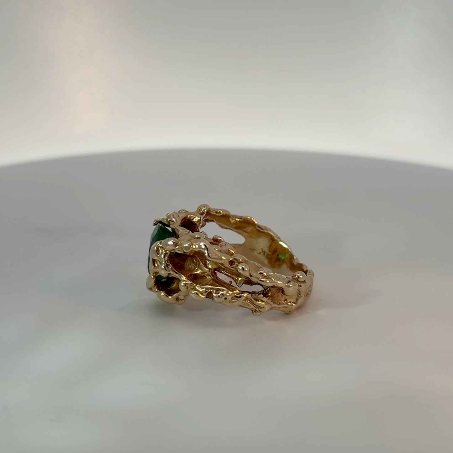 18K Yellow Gold Zambian Emerald Ring