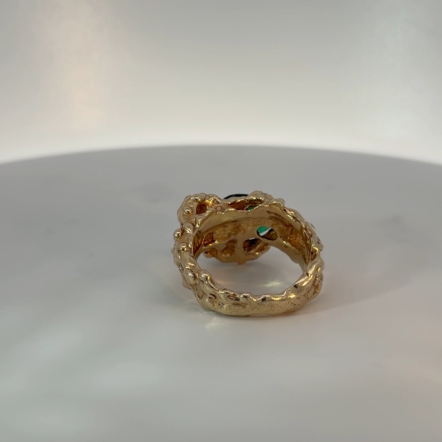 18K Yellow Gold Zambian Emerald Ring