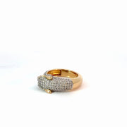18K Yellow Gold Natural Diamond Ring with Colored Stones — 1.42 CTW