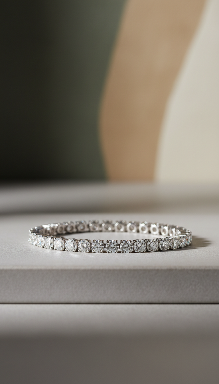 Lab-Grown Diamond Tennis Bracelet