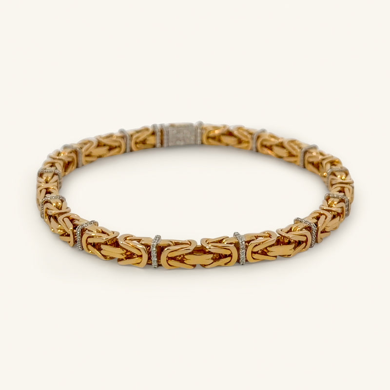 18K Yellow Gold Natural Diamond Bracelet — 0.86 CTW