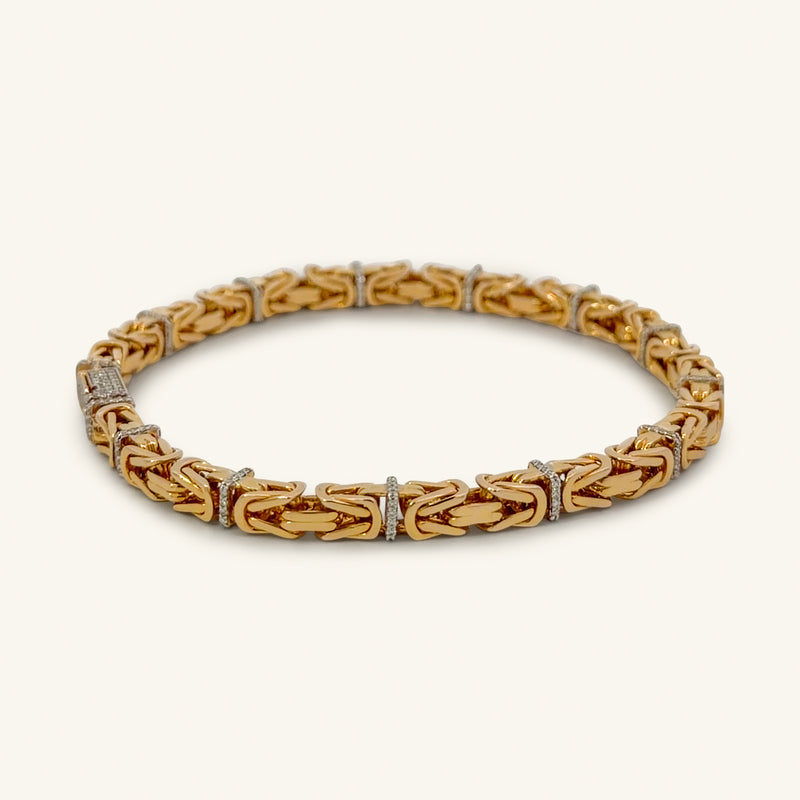 18K Yellow Gold Natural Diamond Bracelet — 0.86 CTW