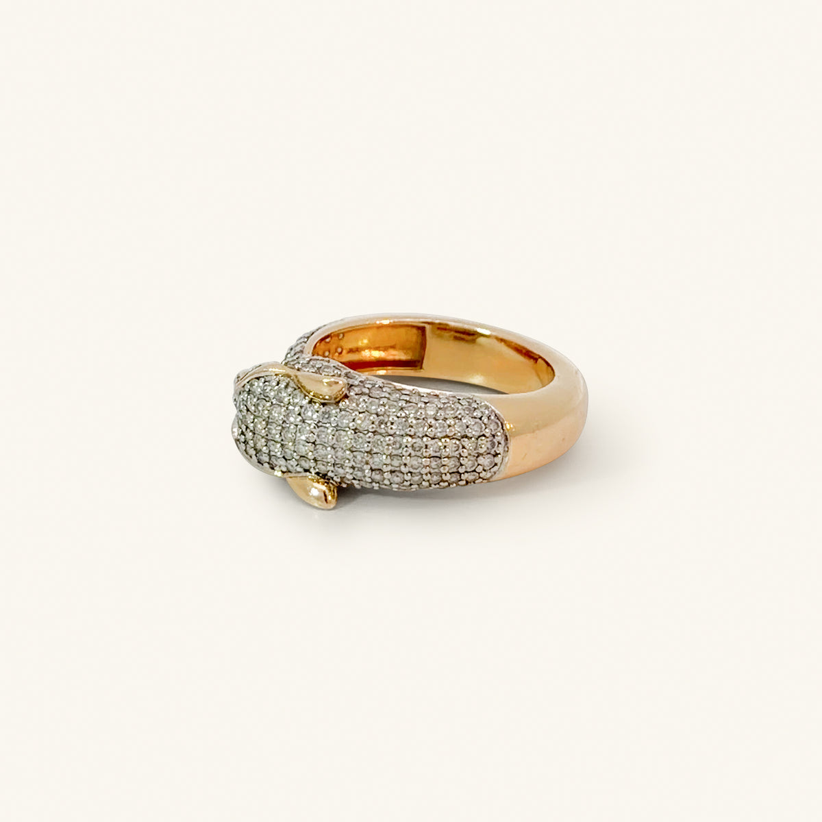 18K Yellow Gold Natural Diamond Ring with Colored Stones — 1.42 CTW