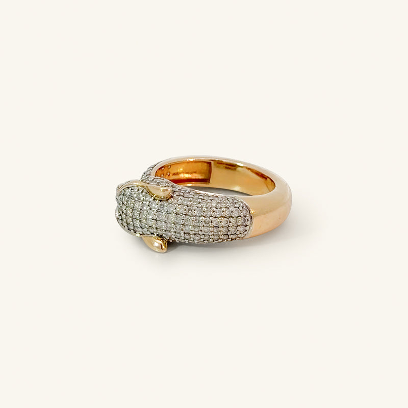 18K Yellow Gold Natural Diamond Ring with Colored Stones — 1.42 CTW