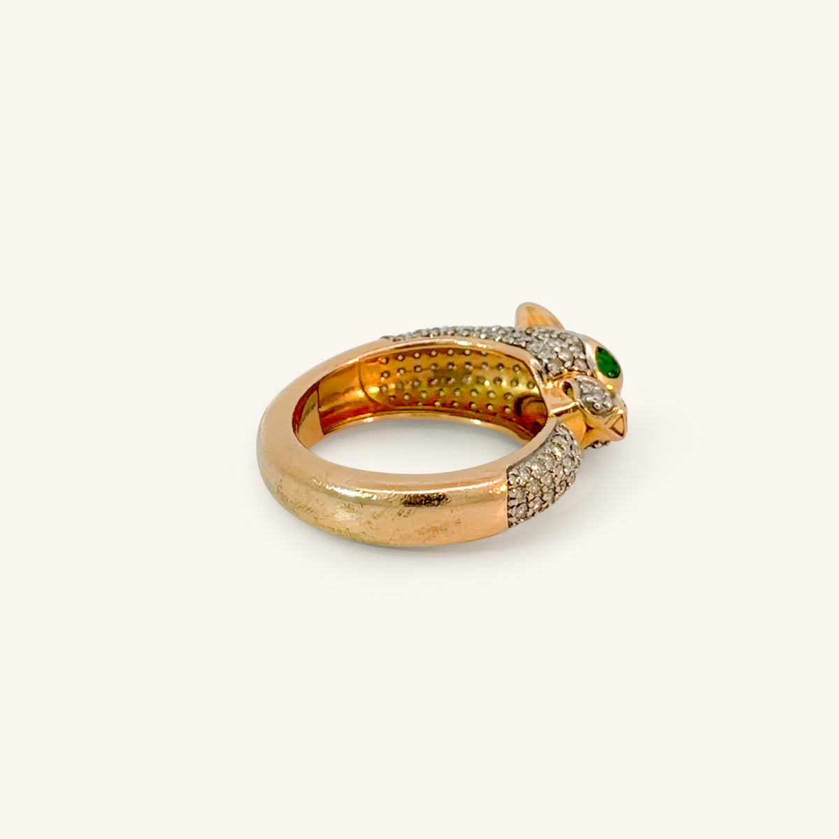 18K Yellow Gold Natural Diamond Ring with Colored Stones — 1.42 CTW