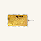 18K Yellow Gold Natural Diamond Pendant with 50 g PAMP Bar — 1.98 CTW