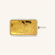 18K Yellow Gold Natural Diamond Pendant with 50 g PAMP Bar — 1.98 CTW