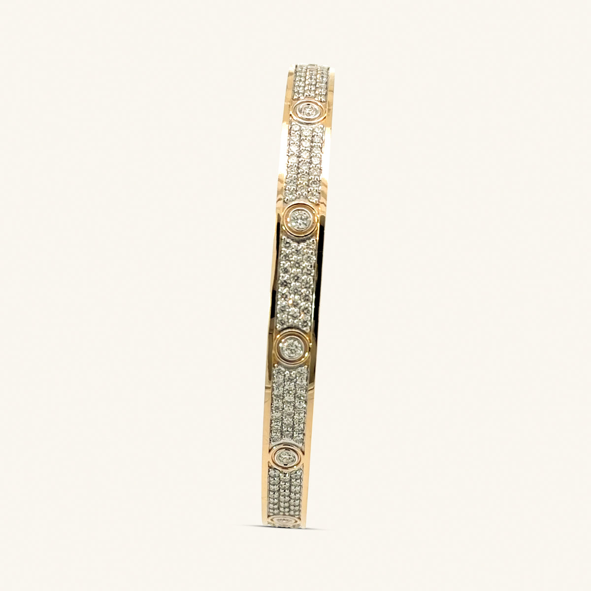 18K Yellow Gold Natural Diamond Bracelet — 3.30 CTW