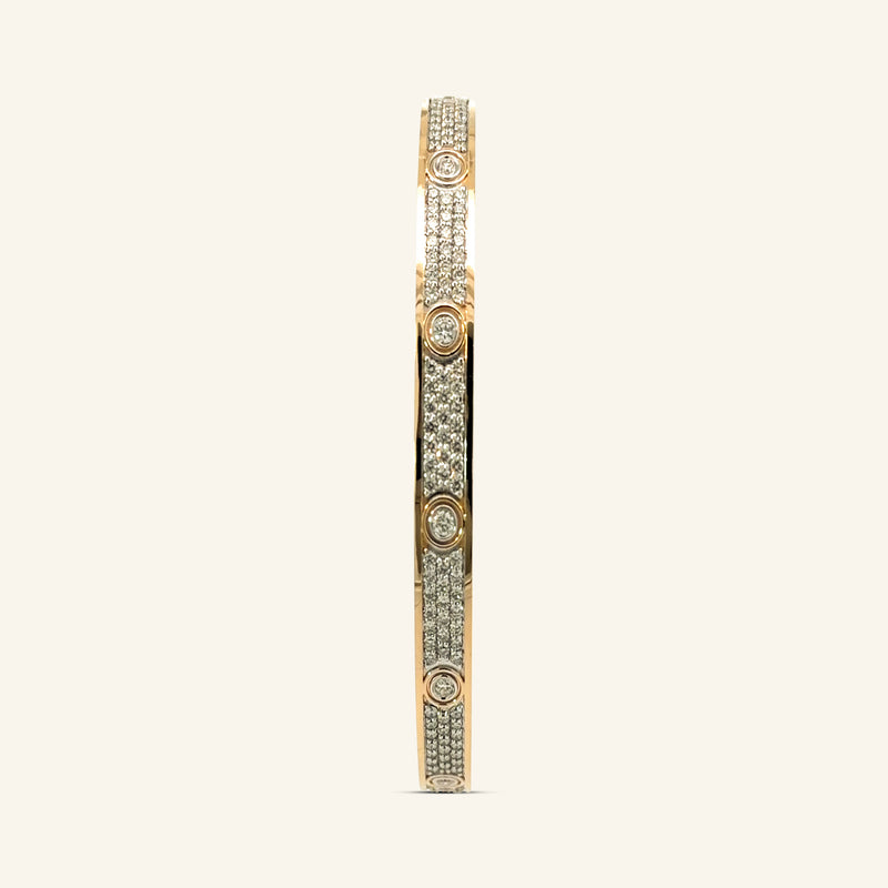 18K Yellow Gold Natural Diamond Bracelet — 3.30 CTW